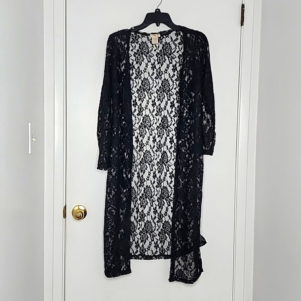 Black Lace Duster New Without Tags - image 2